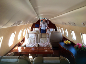 Interior of Luxury Private Jet