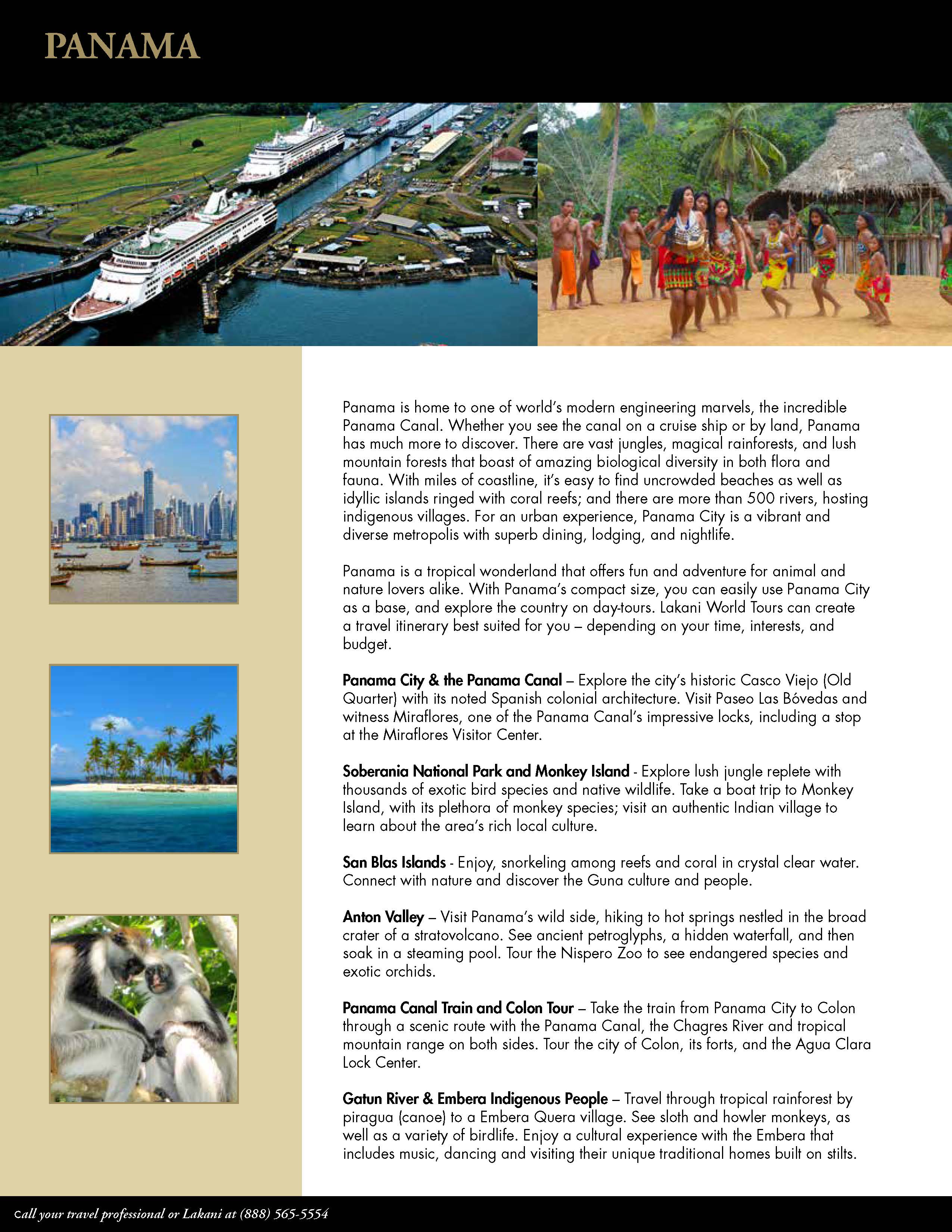 Panama – Custom Made Journeys – Lakani World Tours