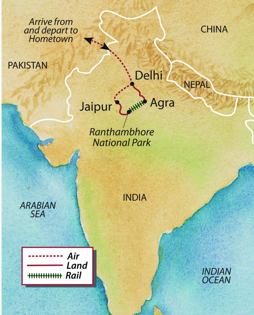 Northern India 2024 Pre Designed Private Travel Lakani World Tours   MAP19 North India 827x1024 